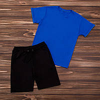 Спортивный костюм мужской синий черный Выбрать Капри, Шорты Футболку парню Стильная мужская одежда из хлопка