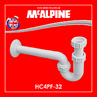 Сифон для умивальника трубний без зливу 1 1/4x32 мм HC4PF-32 McAlpine