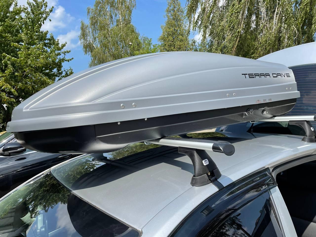 Бокс автомобільний Terra Drive 440 Сірий двухстороннє відкриття