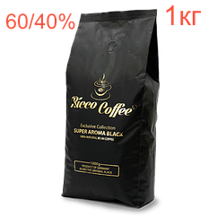 Кава в зернах 1кг Ricco Coffee Super Aroma Black (арабіка 60%, робуста 40%)