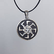 Коловрат на щиті з Зіркою Руси, кулон, амулет, талісман