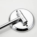 Настінне дзеркало Frap F6108, косметичне із збільшенням 200х200 мм, фото 3