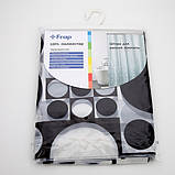 Шторка - фіранка для ванної FRAP F8853, поліетилен, 180х200 см, білий, фото 5