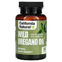 California Natural, масло дикого орегано, 90 вегетарианских капсул в Украине