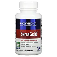 Enzymedica, SerraGold, высокоэффективная серрапептаза, 120 капсул в Украине