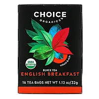 Choice Organic Teas, Black Tea, English Breakfast, 16 чайных пакетиков, 32 г (1,12 унции) Днепр