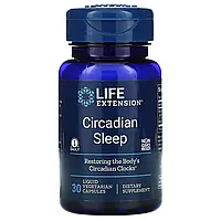 Life Extension, Circadian Sleep, добавка для здорового сна, 30 вегетарианских капсул, заполненных жидкостью в