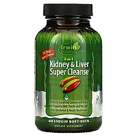 Irwin Naturals, 2 in 1 Kidney & Liver Super Cleanse, 60 желатиновых капсул в Украине