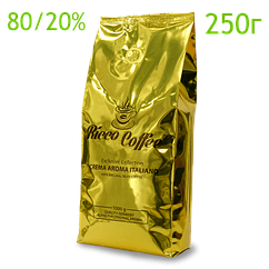 Кава в зернах 250г Ricco Coffee Crema Aroma Italiano Золото (арабіка 80%, робуста 20%)