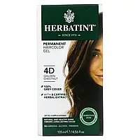 Herbatint, Стойкая гель-краска для волос, 4D, золотистый каштан, 135 мл (4,56 жидк. Унции) Днепр