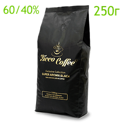 Кава в зернах 250г Ricco Coffee Super Aroma Black (арабіка 60%, робуста 40%)