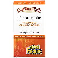 Natural Factors, CurcuminRich, Theracurmin, куркумин, 60 вегетарианских капсул Днепр