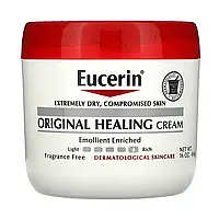 Eucerin, оригинальный заживляющий крем для очень сухой и поврежденной кожи, без отдушек, 454 г (16 унций) в в