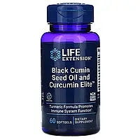 Life Extension, масло из семян черного тмина с Curcumin Elite, 60 капсул Днепр