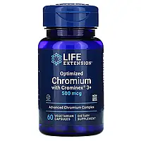 Life Extension, Optimized Chromium with Crominex 3+, 500 mcg, 60 Vegetarian Capsules Київ