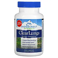 RidgeCrest Herbals, ClearLungs, особая сила, 120 веганских капсул в Украине