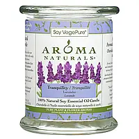 Aroma Naturals, 100% натуральная соевая свеча с эфирным маслом, спокойствие, лаванда, 260 г (8,8 унции) Днепр