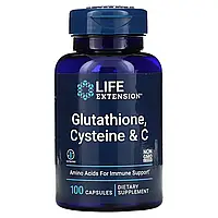 Life Extension, глутатион, цистеин и витамин С, 100 капсул Днепр