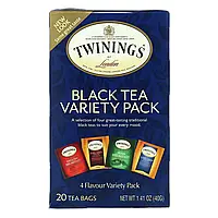 Twinings, черный чай, набор разных сортов, 20 чайных пакетиков, 40 г (1,41 унции) Днепр