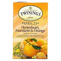 Twinings, травяной чай, ханибуш, мандарин и апельсин, без кофеина, 20 чайных пакетиков в индивидуальной Днепр