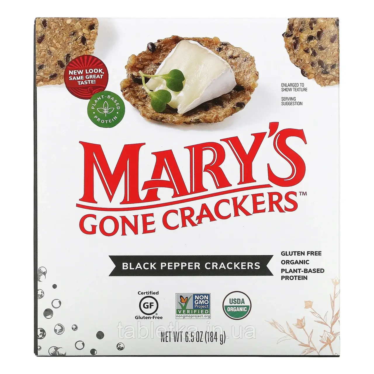 Mary's Gone Crackers, Black Pepper Crackers, 6.5 oz (184 g) Київ