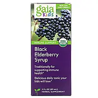 Gaia Herbs, Kids, сироп из черной бузины, 89 мл (3 жидк. унции) Днепр