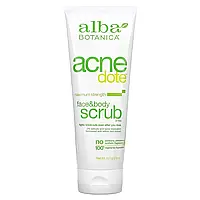 Alba Botanica, Acne Dote, скраб для лица и тела, не содержит масла, 227 г (8 унций) Днепр