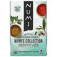 Numi Tea, Органічна чая, чаї та трав'яні збори, колекція Numi, 16 чайних пакетиків без ГМО, 1,26 унц. (34,7