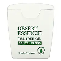 Desert Essence, Зубная нить с маслом чайного дерева, вощеная, 45,7 м (50 ярдов) в Украине