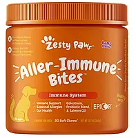 Zesty Paws, Aller-Immune Bites, для собак, для всех возрастов, баранина, 90 жевательных таблеток, 360 г (12,7