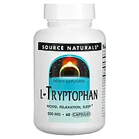 Source Naturals, L-триптофан, 500 мг, 60 капсул в Украине