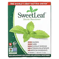 Wisdom Natural, SweetLeaf, натуральный подсластитель из стевии, 70 пакетиков, 2,5 унции Днепр