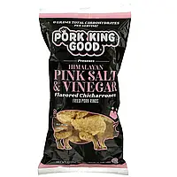 Pork King Good, Ароматизированный Chicharrones, розовая гималайская соль и уксус, 1,75 унции (49,5 г) Днепр