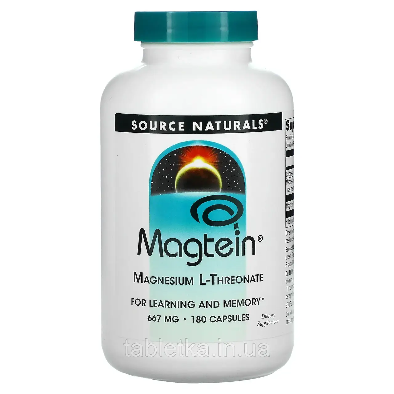 Source Naturals, Magtein, магний L-треонат, 667 мг, 180 капсул Днепр ...