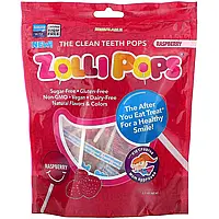 Zollipops, The Clean Teeth Pops, малина, 3,1 унции Днепр