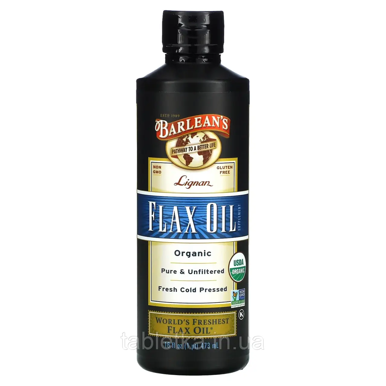 Barlean's, Organic Lignan Flax Oil, 16 fl oz (473 ml) Київ