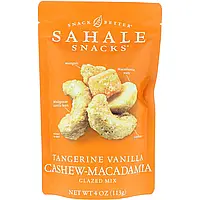 Sahale Snacks, Глазированная смесь: мандарин, ваниль, кешью и макадмия, 4 унц. (113 г) Днепр