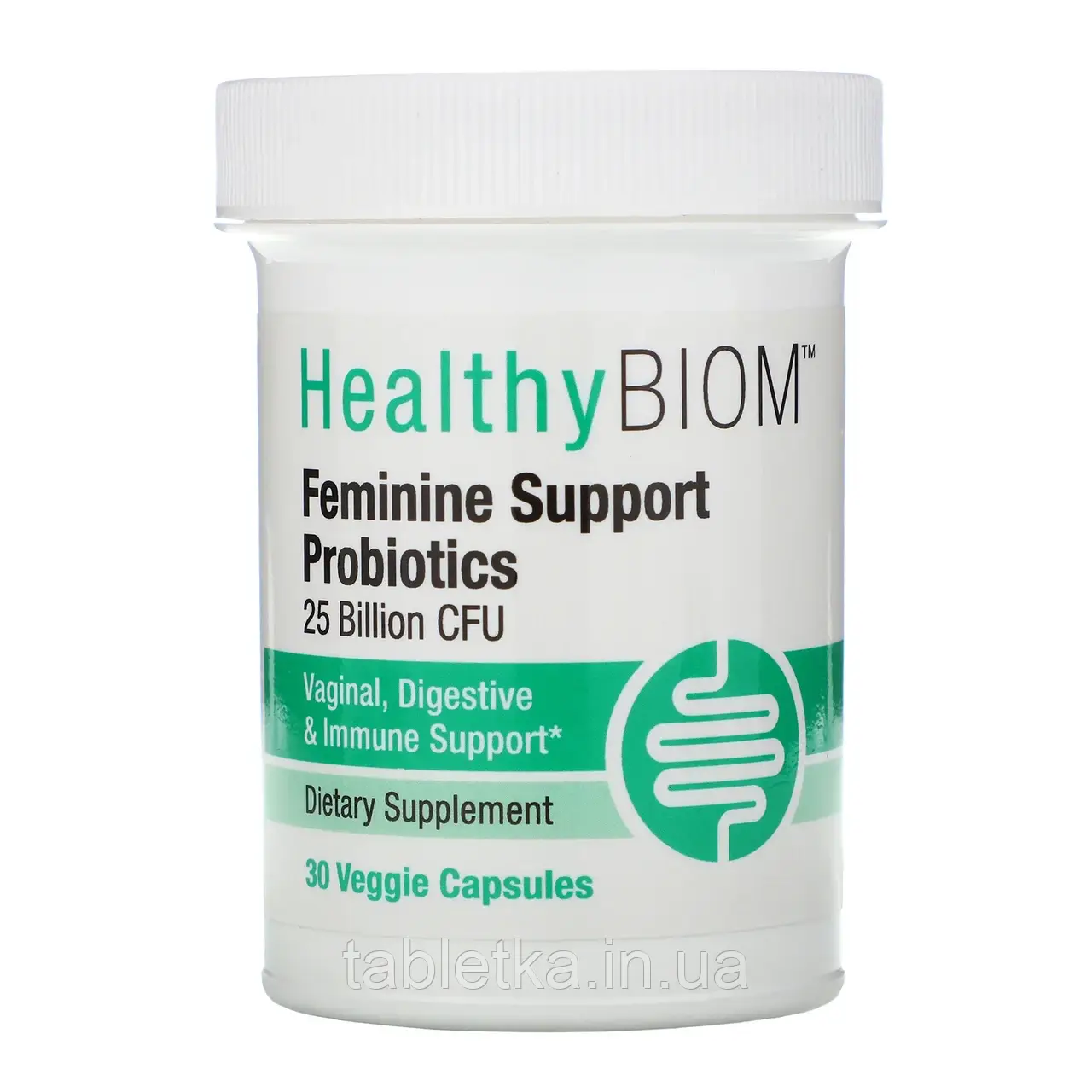 HealthyBiom, Пробіотики для підтримання жіночого здоров'я, 25 млрд КОЕ, 30 рослинних капсул