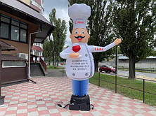 Кухня надувна реклама ресторану Аеромен зазивало рукомах 3 м махає рукою, фото 3
