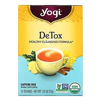 Yogi Tea, Detox, без кофеина, 16 чайных пакетиков, 29 г (1,02 унции) Днепр