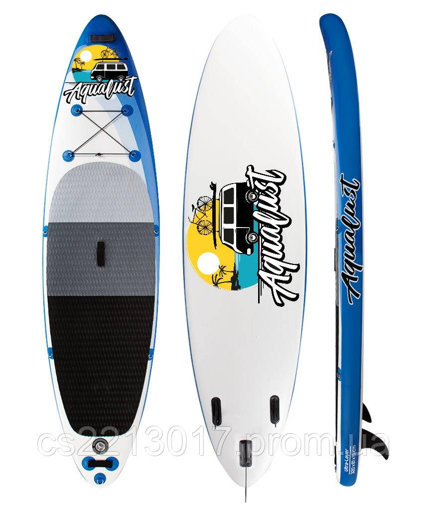 SUP САП AQUALUST BLUE Борд Board Paddle НОВАЯ 2 СЛОЯ Дошка доска 320 см - фото 1 - id-p1655884727