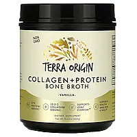 Terra Origin, Костный бульон с коллагеном и белком, ваниль, 466 г (16,43 унции) Днепр