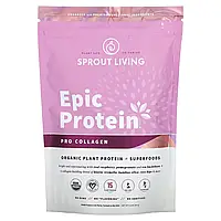 Sprout Living, Epic Protein, органический растительный протеин и суперпродукты, профессиональный коллаген, 364