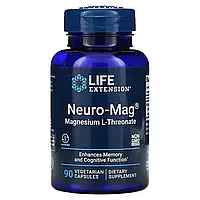 Life Extension, Neuro-Mag, L-треонат магния, 90 вегетарианских капсул в Украине