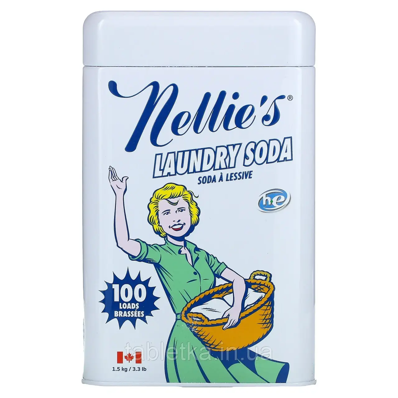 Nellie's, Сода для прання, 100 завантажень, 3,3 фунта (1,5 кг) Київ