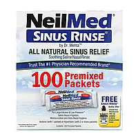 NeilMed, Sinus Rinse, натуральное средство для промывания носа, 100 пакетиков в Украине