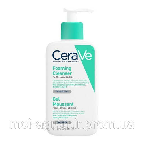 Интенсивно очищающий гель для лица и тела CeraVe Foaming Facial ...