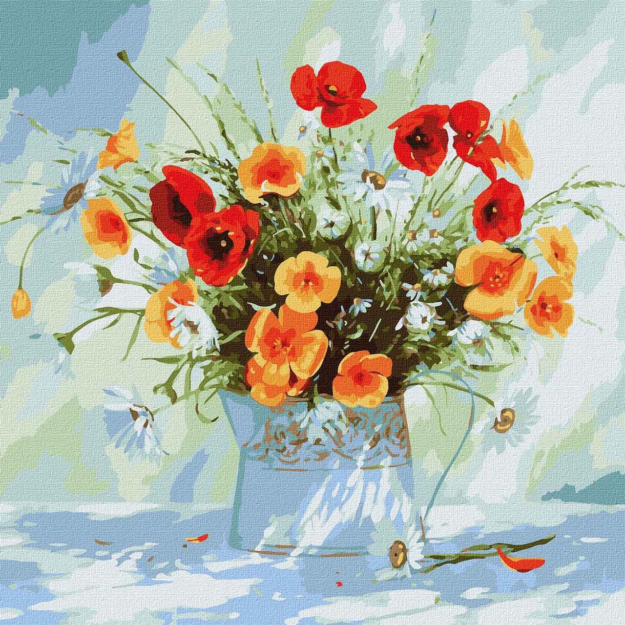 Картина за номерами 40х40 см. Відтінки літа ©Ira Volkova. Ідейка КНО3122
