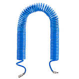 Шланг спіральний поліуретановий 8*12 мм, 20 м з швидкороз'ємними з'єднаннями INTERTOOL PT-1718, фото 2