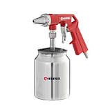 Пістолет піскоструйний пневматичний з металевим INTERTOOL PT-0707, фото 2